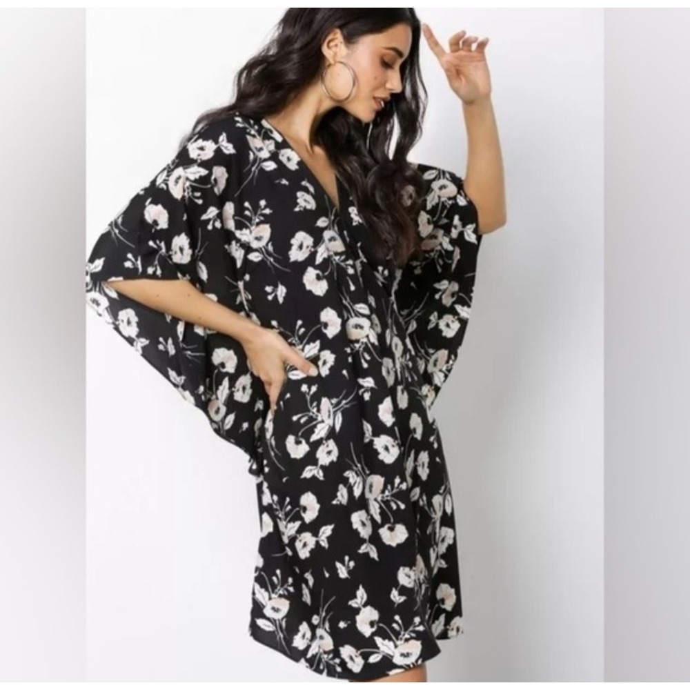 Lauren Ralph Lauren Braedyn Floral Crepe Shift Dress black Multi Size 2X